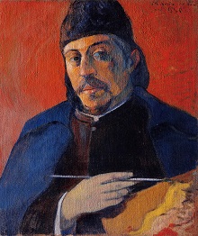 Self portrait with palette 1894
